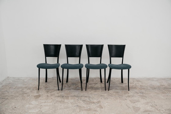 Image 1 of Dining Set of 4 Chairs, Made in Italy, 1980s Postmodern, Modern Antiques