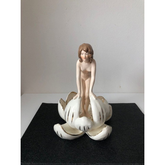 Image 1 of Vintage Naked Woman Bowl in the Lily by Royal Dux