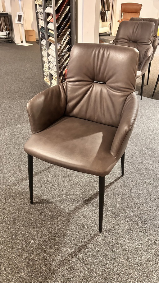 4 Esszimmerstühle aus Leder, Modell Mobitec Aura