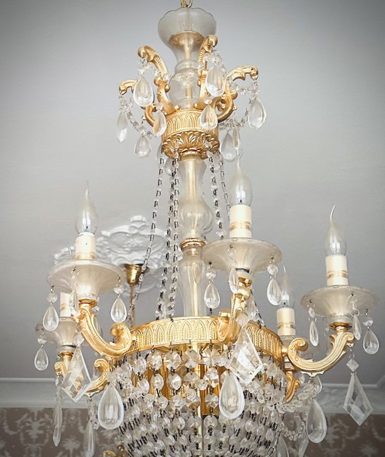 Kronleuchter – Crystal, Brass (photo 6 of 6)