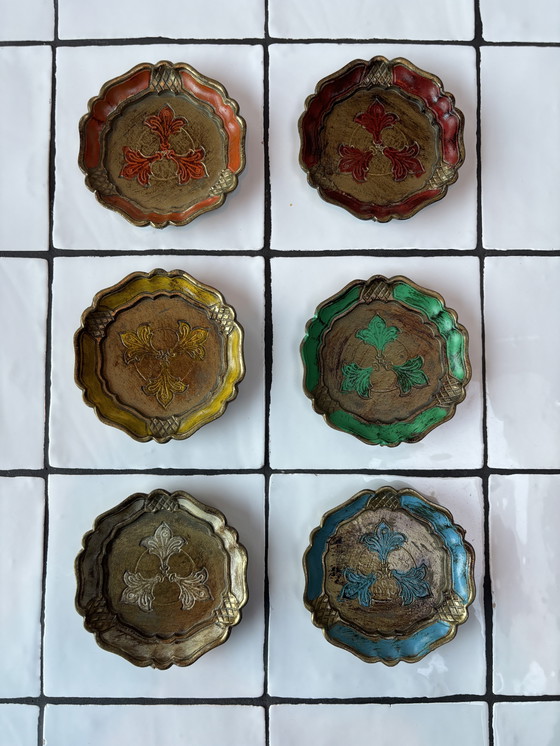 Image 1 of 6x Sous-verres florentins/ italiens