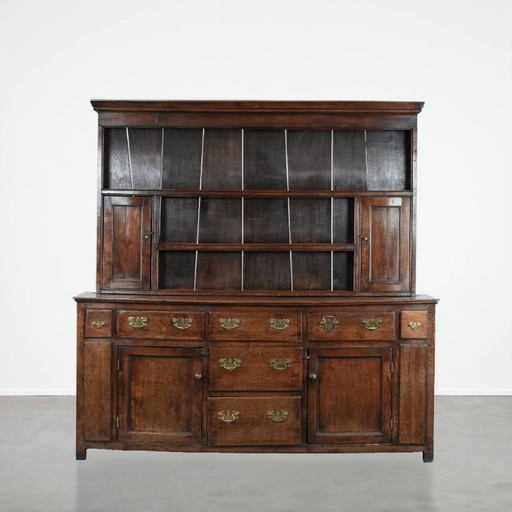 Antiker englischer Schrank/Küchenschrank/Kommode aus Eiche