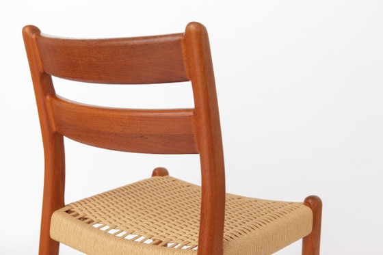 Set di 4 Sedie da pranzo danesi in teak di EMC Møbler, Danish Cord, Danimarca, anni '60-'70 – Wood, Vintage (photo 8 of 10)