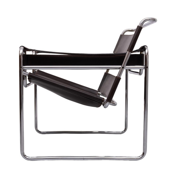 Fauteuil Wassily B3 marron foncé de Marcel Breuer pour Gavina, années 1960 – Leather, Bauhaus (photo 18 of 40)