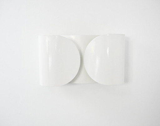 Applique Foglio Blanche par Tobia & Afra Scarpa pour Flos, 1960s