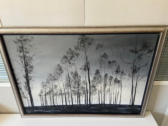 Image 1 of Dipinto ad olio su tela incorniciato dall'artista pittore C. M. Ollivierre Art