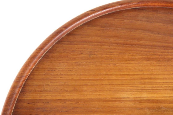 Image 1 of Vassoio girevole Lazy Susan in teak, stile vintage danese
