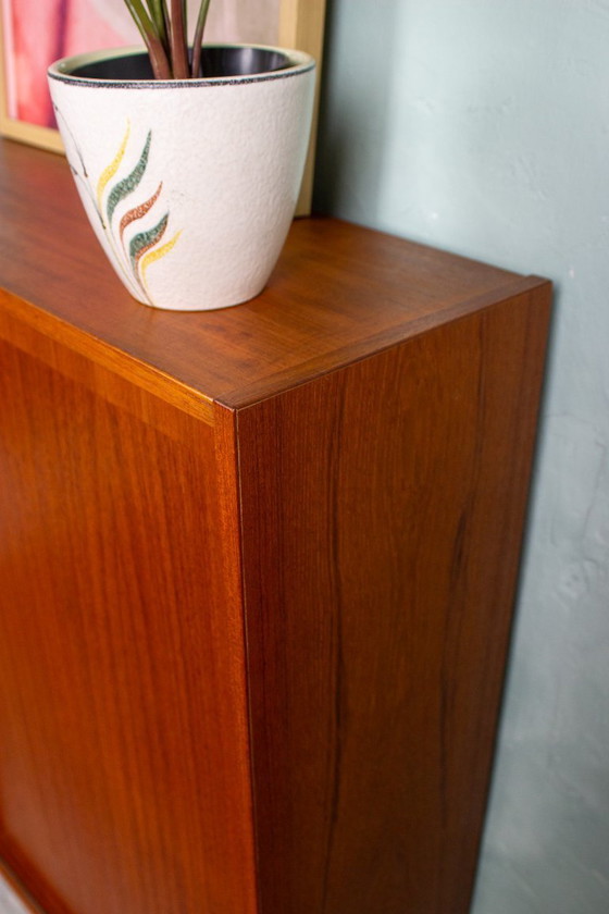 Image 1 of Vintage teak highboard sideboard chest of drawers cabinet Danish Hundevad