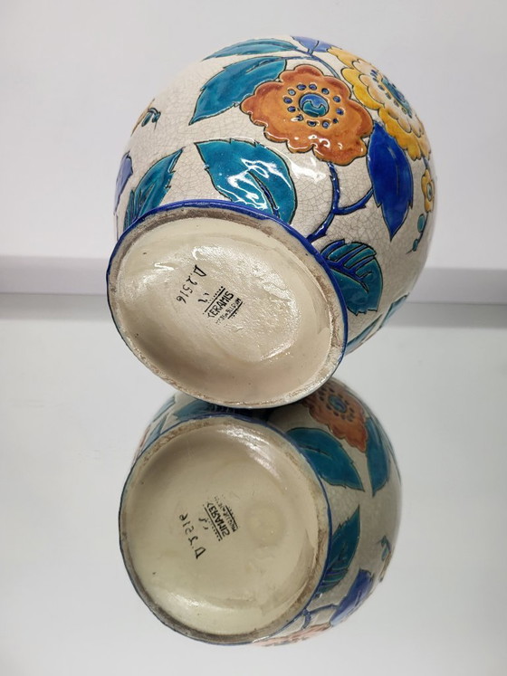 Image 1 of Boch Frères Keramis vase – decor D.2516 – ca. 1939 – Belgium