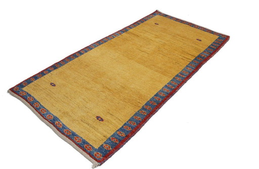 Original Persian carpet Gabbeh Ghashghai oriental carpet 200 cm x 106 cm old natural