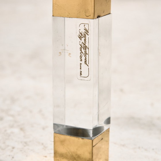 MK10228 Brass And Plexiglass Console Table By Fabian – Metal (photo 14 of 17)