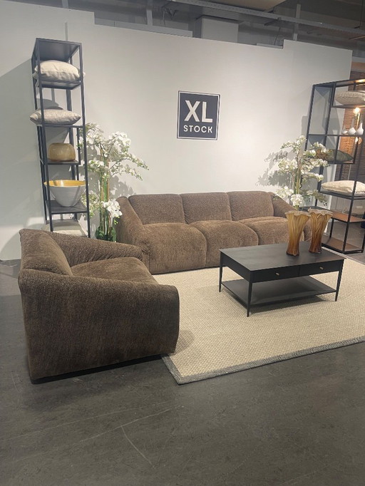 XL STOCK canapé 3 places marron