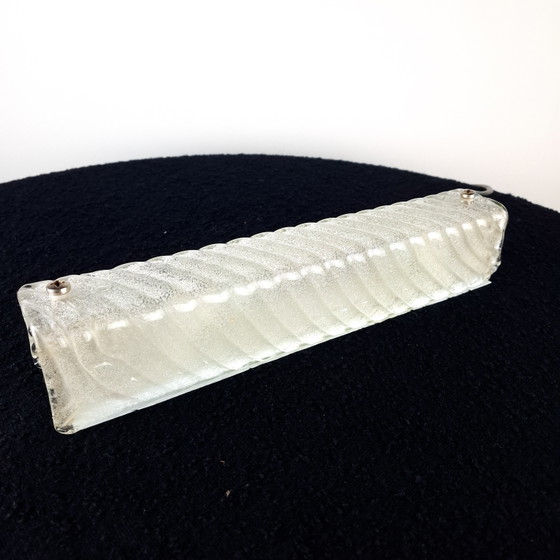 Image 1 of Vintage Wandlamp IJsglas Mid Century Modern Design