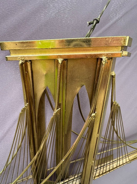Scultura da parete Curtis Jere Brooklyn Bridge – Decorazioni murali, Metallo, Ottone (photo 5 of 27)
