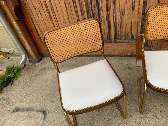 1 of 4 Mid Century Modern Upholstered Cesca Chair Italy 1970, Breuer, Adjustable recliner chair, Metal, Chrome (photo 6 of 7)