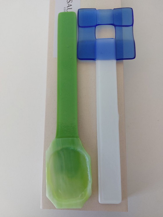 Image 1 of Set da insalata in vetro fatto a mano da Saudade