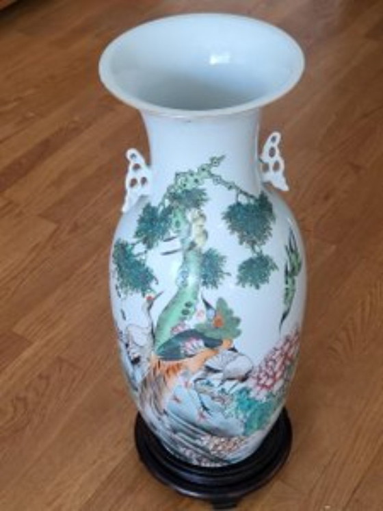 Image 1 of Celadon Vase aus China Porzellan 19th Century
