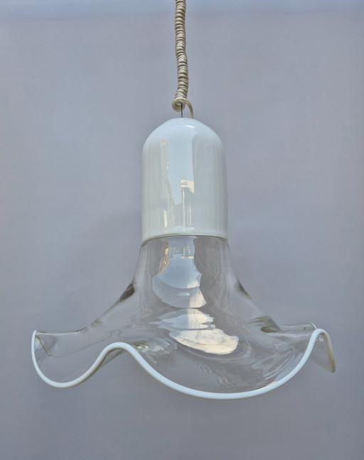 Lampe suspendue vintage - Leucos - design italien - années 1970