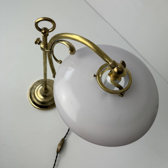 Image 1 of Antieke vintage bureaulamp omhoog en omlaag