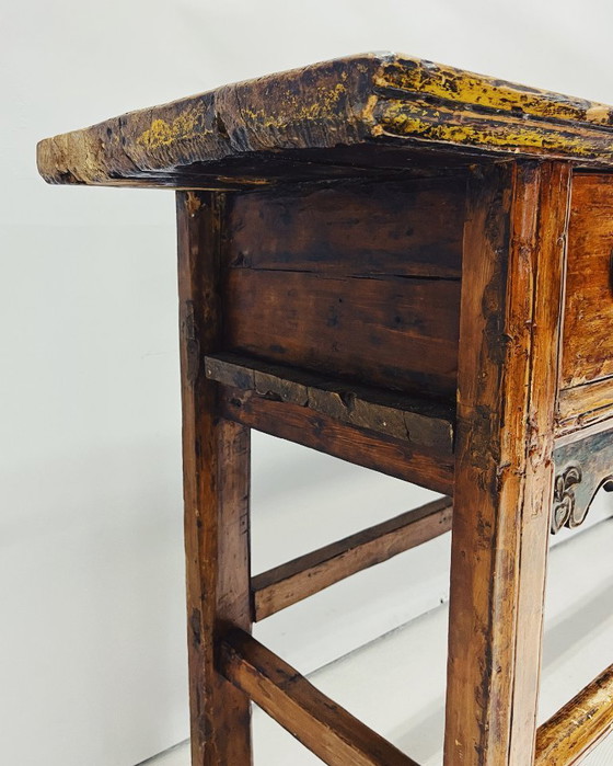 Image 1 of Antique wooden console table