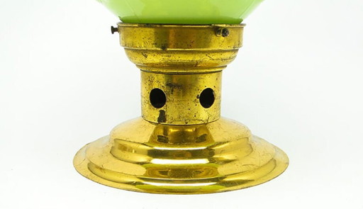Art Deco Brass and Glass Ceiling Lamp, Germany, 1930s – plafondlampen (photo 2 of 14)