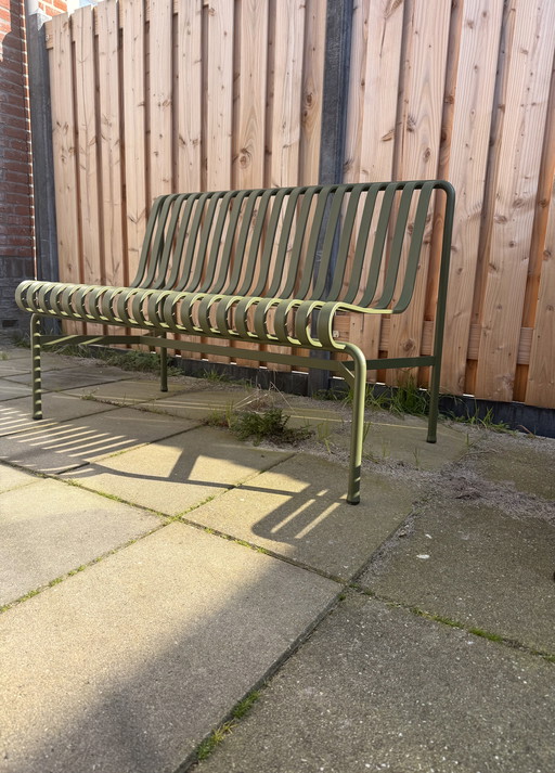 Panca da giardino Hay Palissade senza braccioli Olive