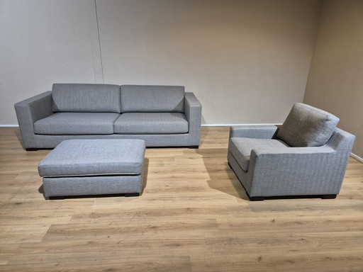 BW - Complete Zithoek - 3 zits Bank - Fauteuil - Hocker-ZGANs