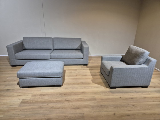 Image 1 of BW - Complete seating area - 3 seater Sofa - Armchair - Hocker-ZGANs