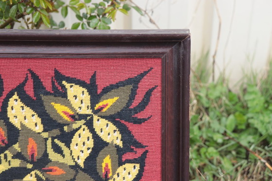 Image 1 of Large Vintage Art Deco Canvas Tapestry in the style of Jean Lurçat, 1950