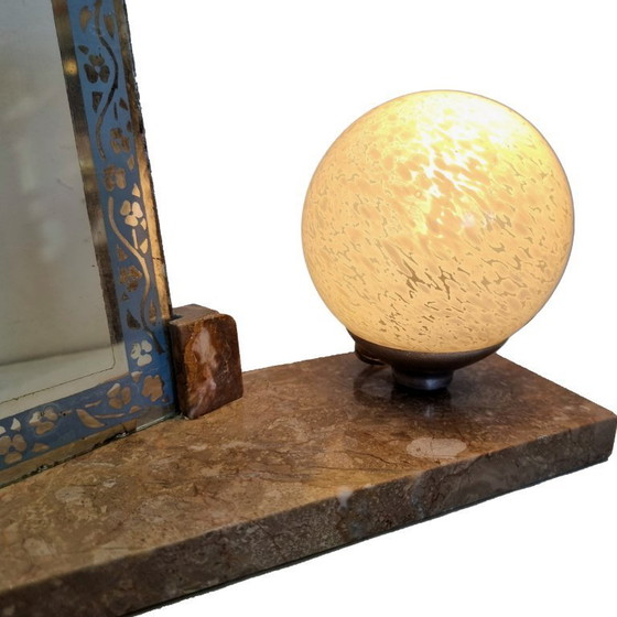 Image 1 of Art Deco lamp with photo frame