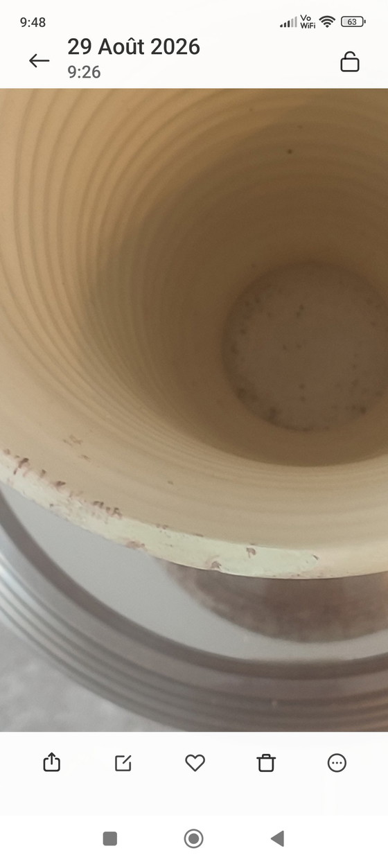Large conical ceramic vase-pitcher from Accolay (photo 15 of 15)