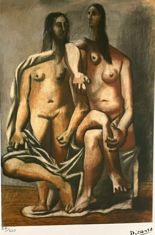 Pablo Picasso (1881–1973) – Zwei Badende – lithos zeefdrukken, Paper (photo 2 of 5)