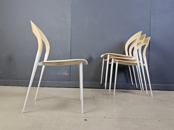 Image 1 of Chaises de salle à manger vintage par Calligaris, 1980 - ensemble de 4