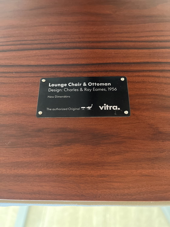 Image 1 of Vitra Eames Lounge Chair incl. Ottoman - Palissandro - Pelle Sabbia Scuro