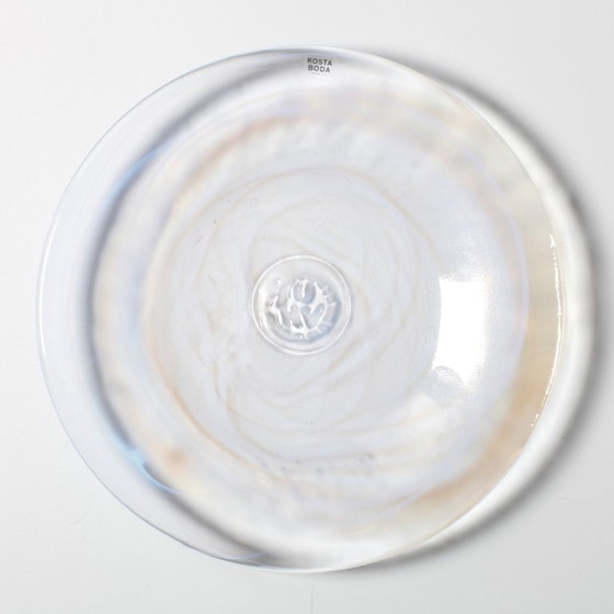 Image 1 of Set aus 4 Kosta Boda „Mine“ Glas-Desserttellern von Ulrica Hydman Vallien