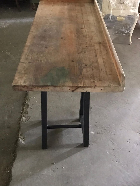 Mesa de trabajo de bloque de carnicero húngaro industrial antiguo – Accesorios de cocina, Metal, Industrieel (photo 5 of 7)