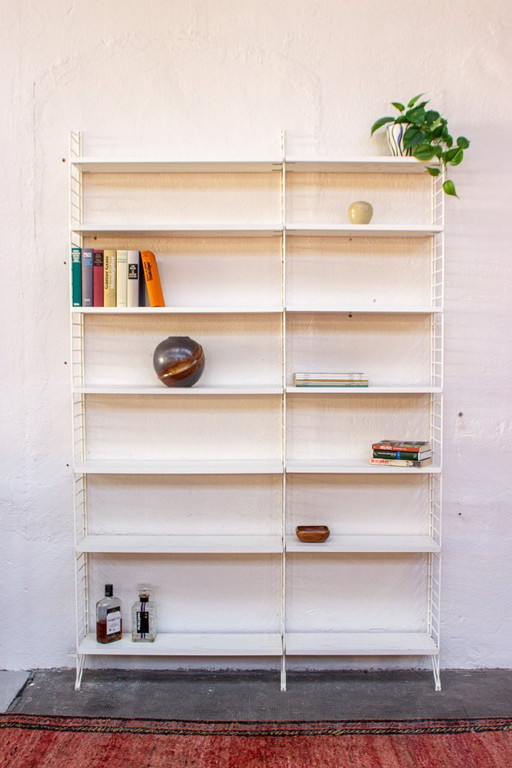 Original Nisse String shelf, vintage mid-century white highboard