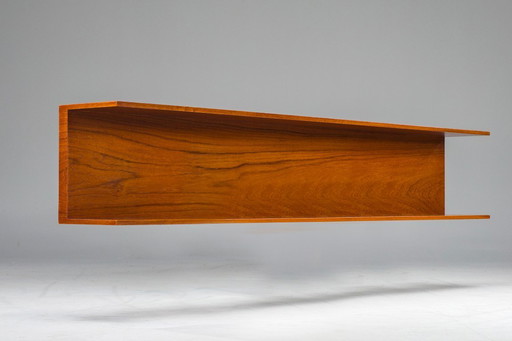 Mensola da parete in teak di Walter Wirtz per Wilhelm Renz, Germania, 1960