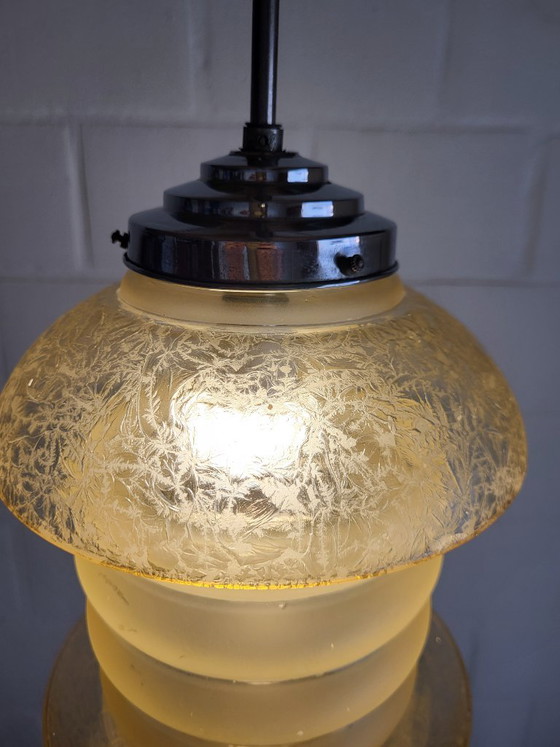 Lampada a sospensione in vetro uranio o annagreen, modello raro, Art Déco – Lampade a sospensione, Glass (photo 6 of 12)