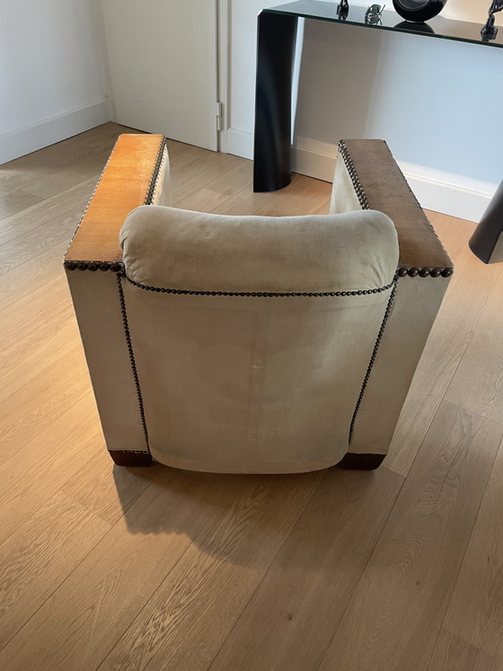 Poltrona Art Déco, anni '60 – Poltrone, Velvet, Wood (photo 7 of 8)