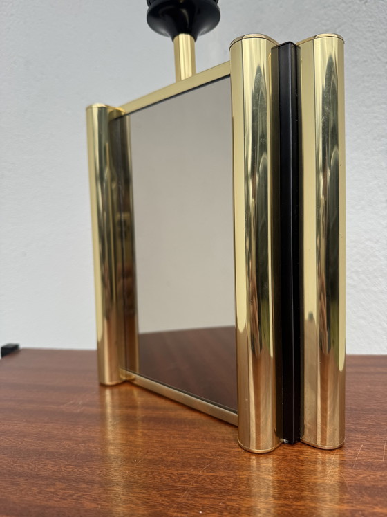 Image 1 of Lámpara de espejo de latón ahumado de los años 70