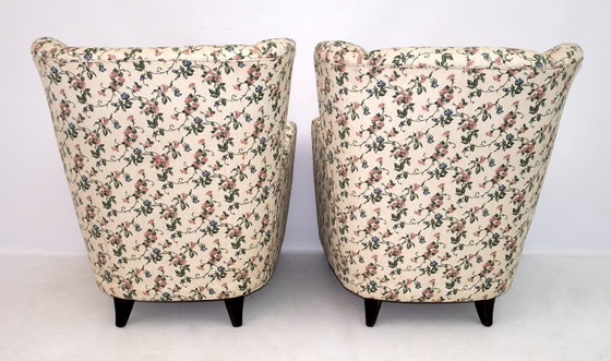 Image 1 of Paire de fauteuils italiens modernes du milieu du siècle de Paolo Buffa, années 1950