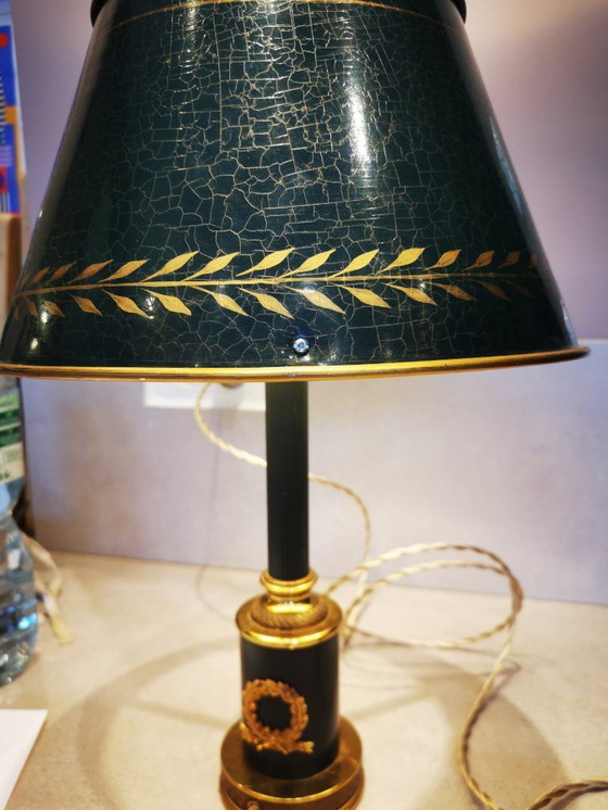 Image 1 of Lampada "Napoleone" su base in bronzo