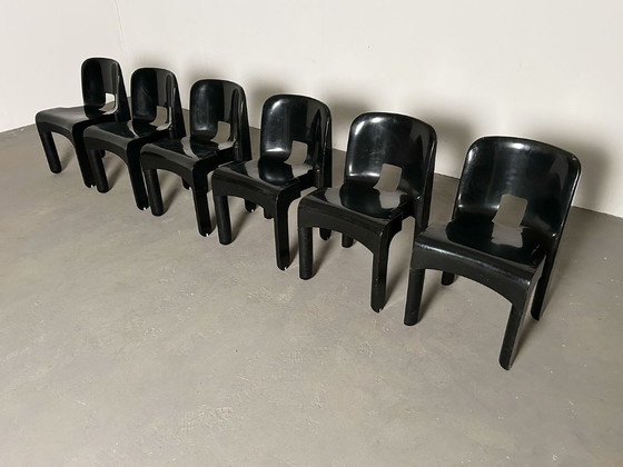 Six chaises empilables Universale, Joe Colombo pour Kartell 1967 – Chaises de salle à manger, Plastic (photo 6 of 9)