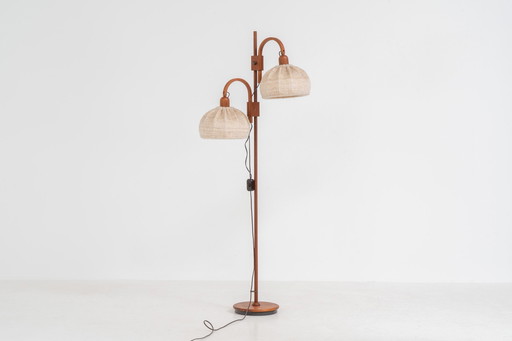 Lampadaire sculptural en teck par Domus (Allemagne, années 1970)