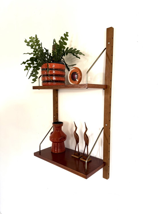 Image 1 of Vintage Danish teak wall rack '60