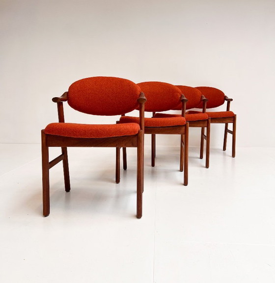Image 1 of Satz neu bezogener dänischer Designstühle von Schou Anderson, 1960er Jahre