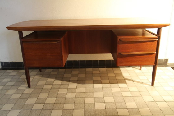 Propos Hulmefa Teak Desk Bureau Jaren 60 – Wood (photo 5 of 16)