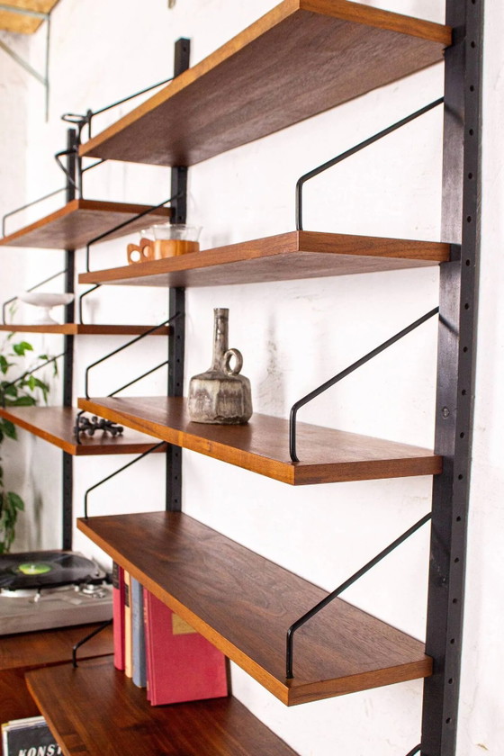 Poul Cadovius Shelving System Cado Royal Vintage Teak 60s – Shelving unit, Wood, Metal, Scandinavian (photo 7 of 16)