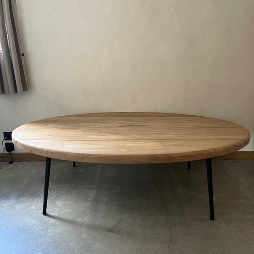 Table Basse en Bois, Pieds en Métal